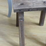 Brutalist teak stool