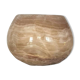 Vase boule rond en marbre beige, Italie 1970