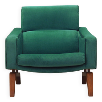 Fauteuil vert, design danois, années 1970, production : Danemark