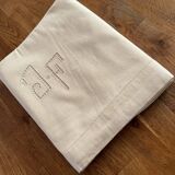 Old embroidered sheet monogram