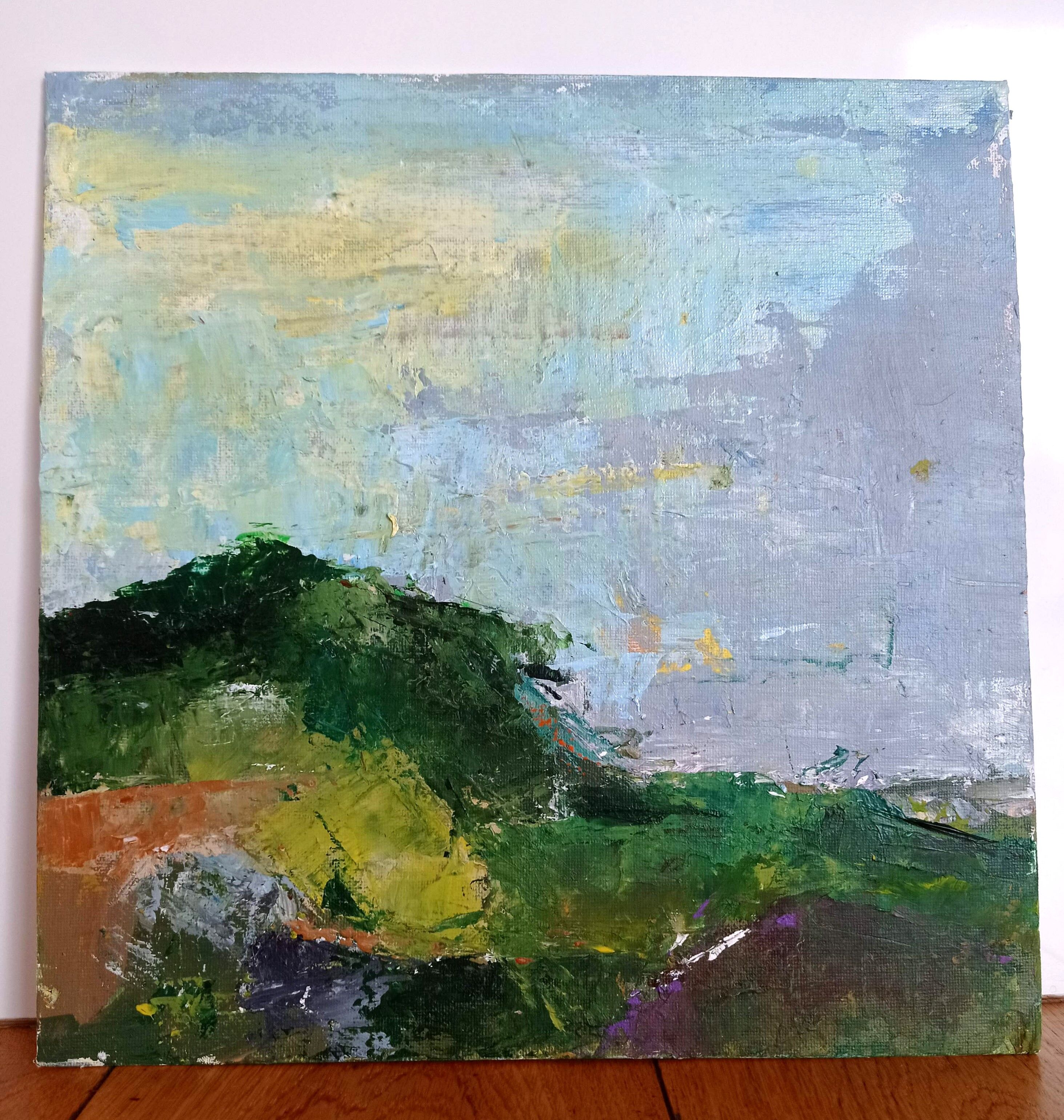 Modern painting - abstract Mediterranean landscape