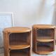 Pair of wicker bedside tables circa the 1970s.
