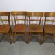 Set of 4 vintage wooden bistro chair