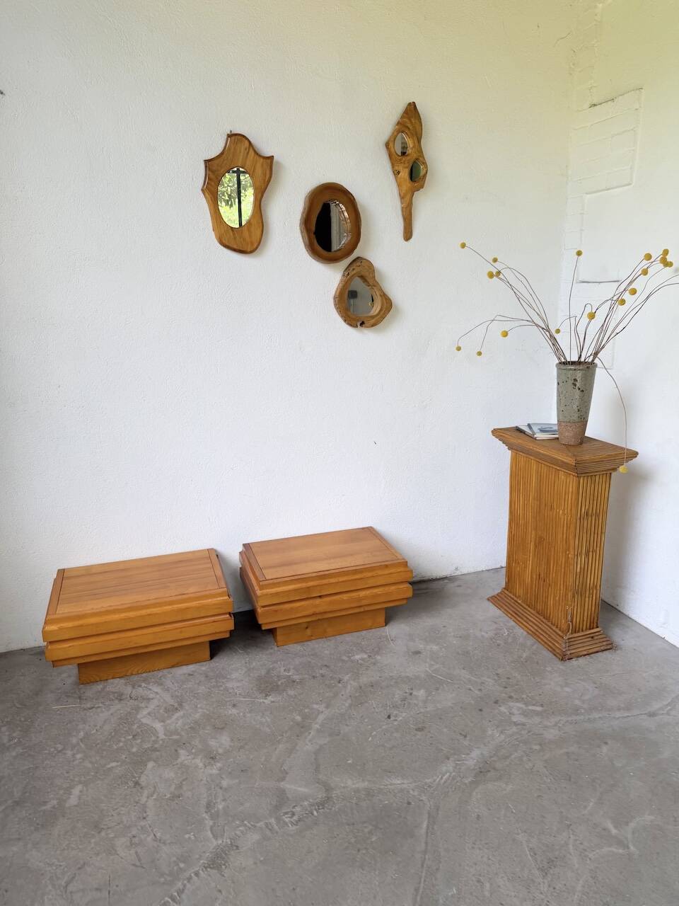 Paire de chevets en orme Maison Regain