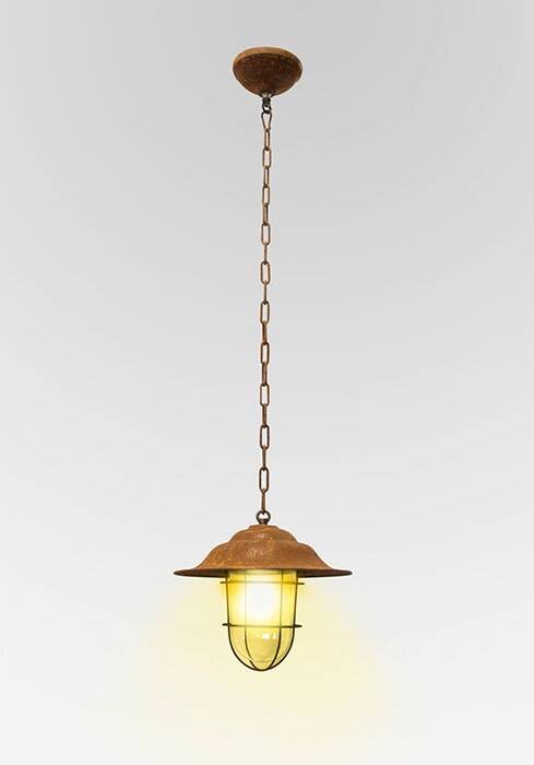 Rusty barn pendant light small hanging lamp