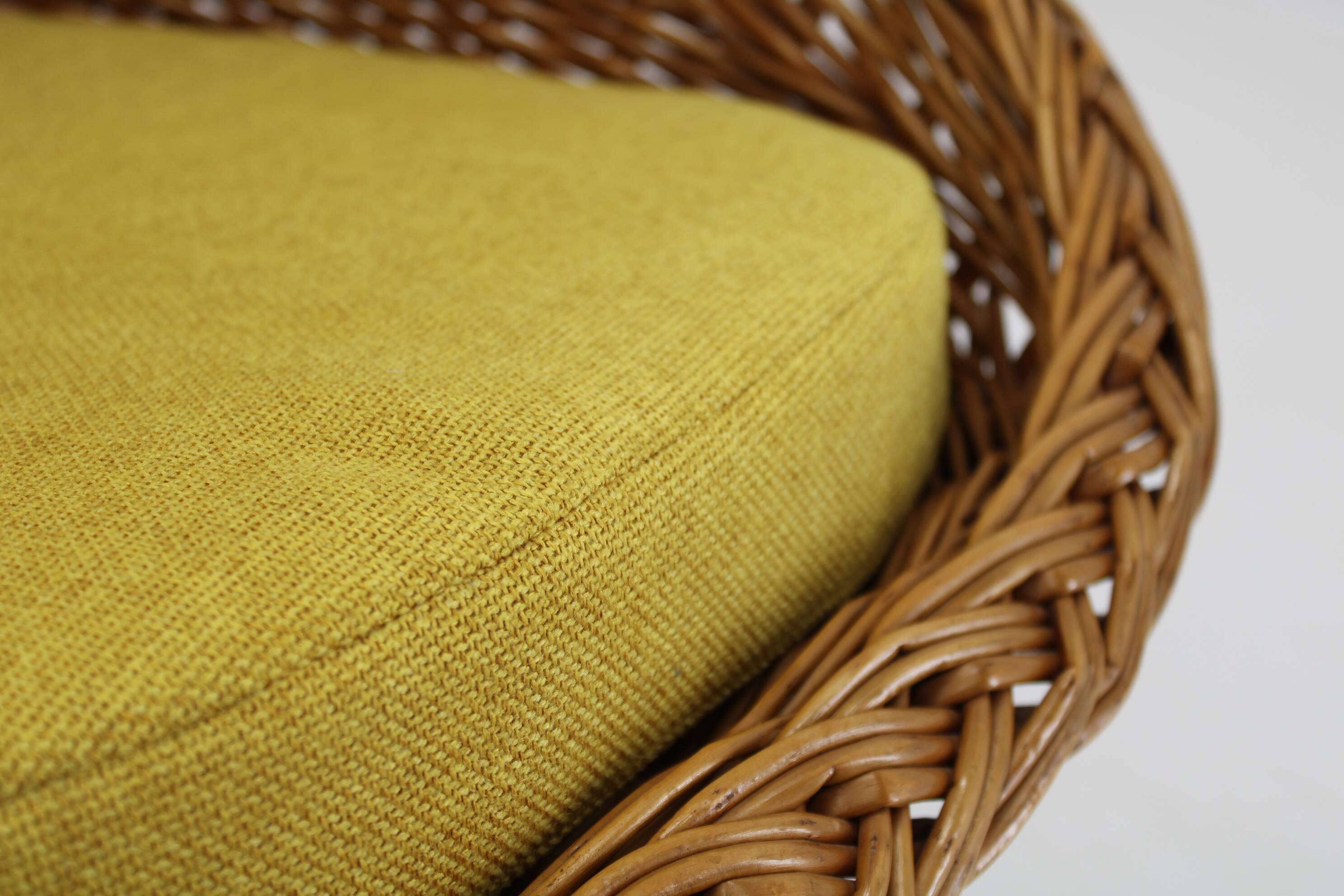 1960s Pair of Rattan Lounge Chairs , Italy