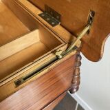 Table d'appoint, travailleuse en noyer d'époque Louis Philippe milieu XIXème