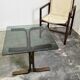 Table d'appoint en verre Siesta des années 70
