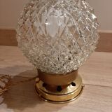 Lampe à poser globe vintage diamant
