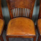 Set of 6 leather dining chairs