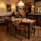 4 chaises de bistrot en bois courbé et cannage