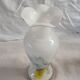 Vintage white opaline vase with marbled decoration – 1970s/1980s