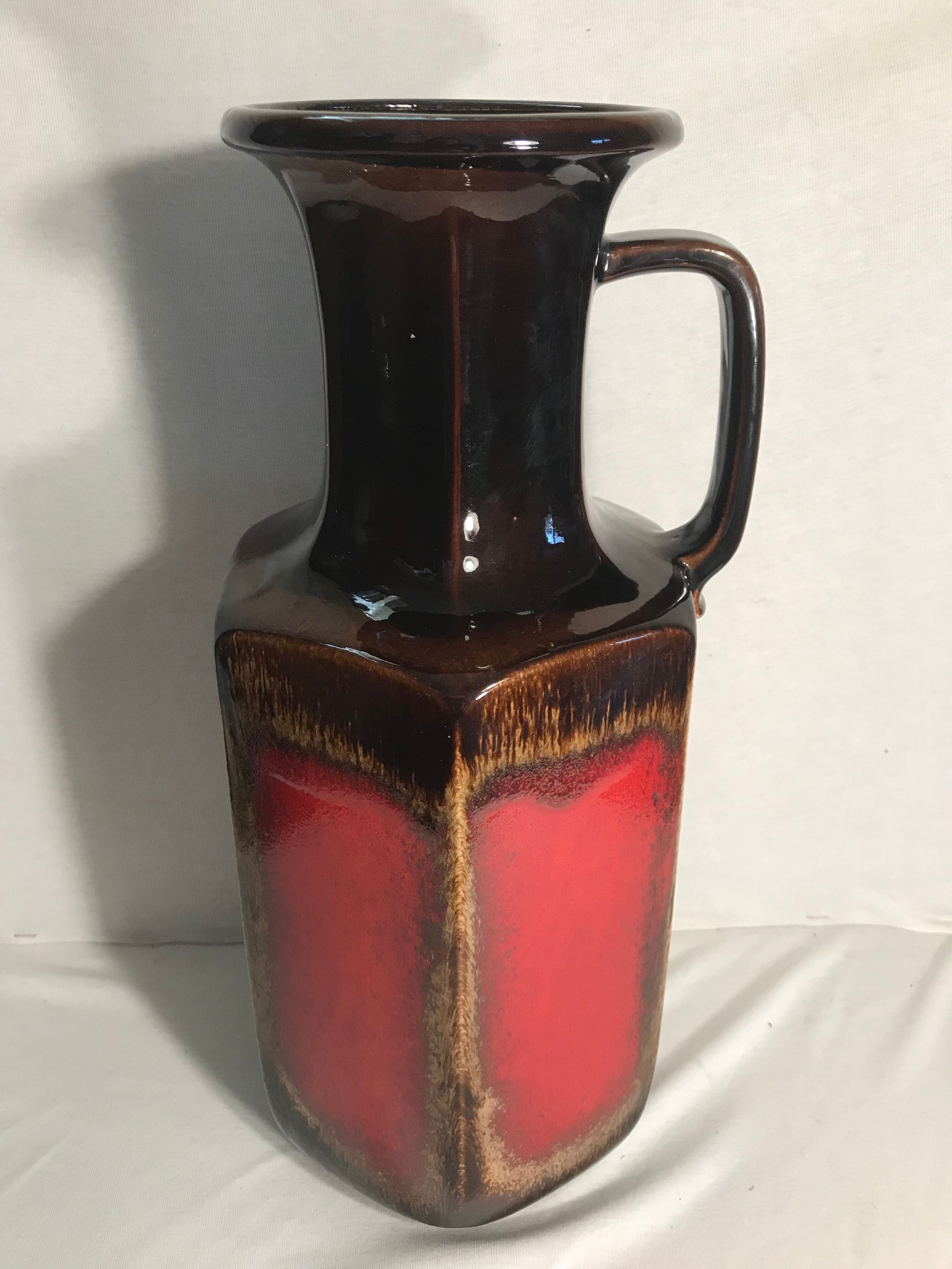 Former brown beige decoration germany vintage german ceramic vase