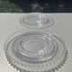 Tête à tête d'assiettes en cristal modèle Andlau signé Lalique