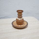 Vintage stoneware candle holder