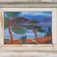 Original Danish Oil on Panel “Forest Motif” by Ivan Joern, Vintage 35×45cm