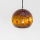 Lampe pendante émaillée vintage attribuée à Hustadt Leuchten des années 1970