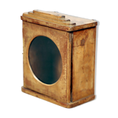 Wall display case - old burmese teak clock box