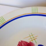 1 vintage hollow round plate from the Gien factory, model Robinson 2106106.