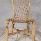 Vintage rattan office chair - 1950s