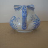 Blue and white ceramic pitcher
