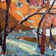 Small Vintage Impressionists Painting Landscape, signed Rune Person (1914–1