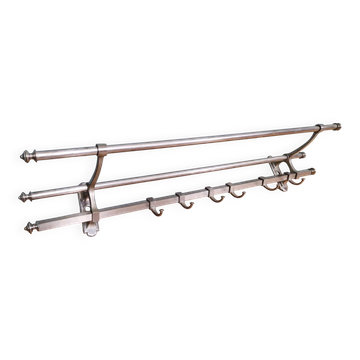 Nickel-plated Art Deco coat rack, 1920s