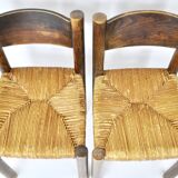 Set of 4 Meribel Chairs by Charlotte Perriand for Steph Simon, 1950s