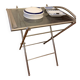 Nickel-plated metal dessert trolley