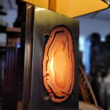 Desk lamp by Willy Daro in agate, 1970s