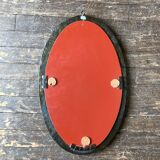 Miroir chaine brutaliste en fer battu 1960 h55cm