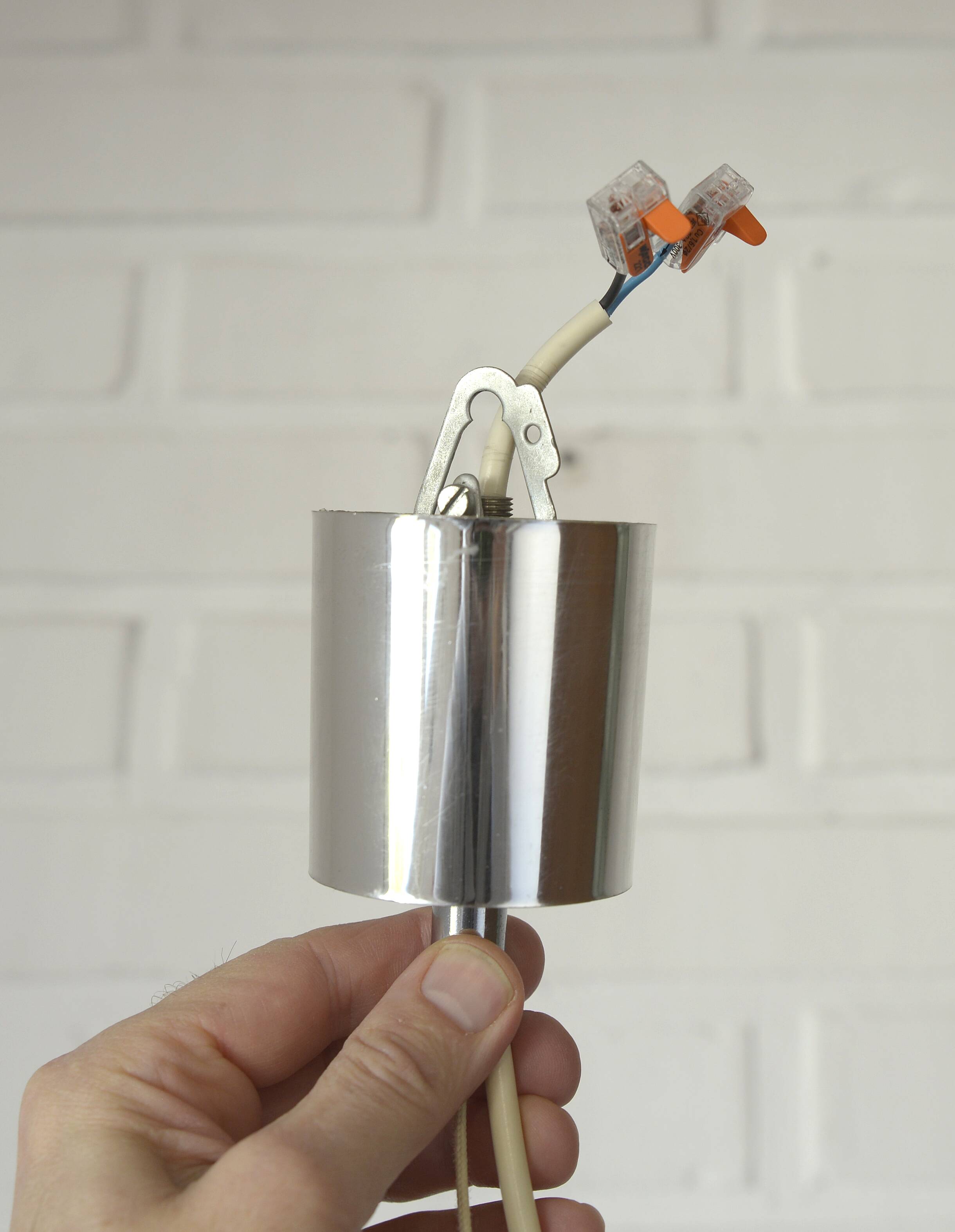 Vintage Orange Mid Century Modern Pendant Lamp Yugoslavia in the 1970's