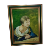 Oil portrait on canvas
