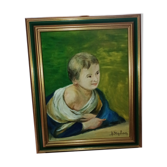 Oil portrait on canvas