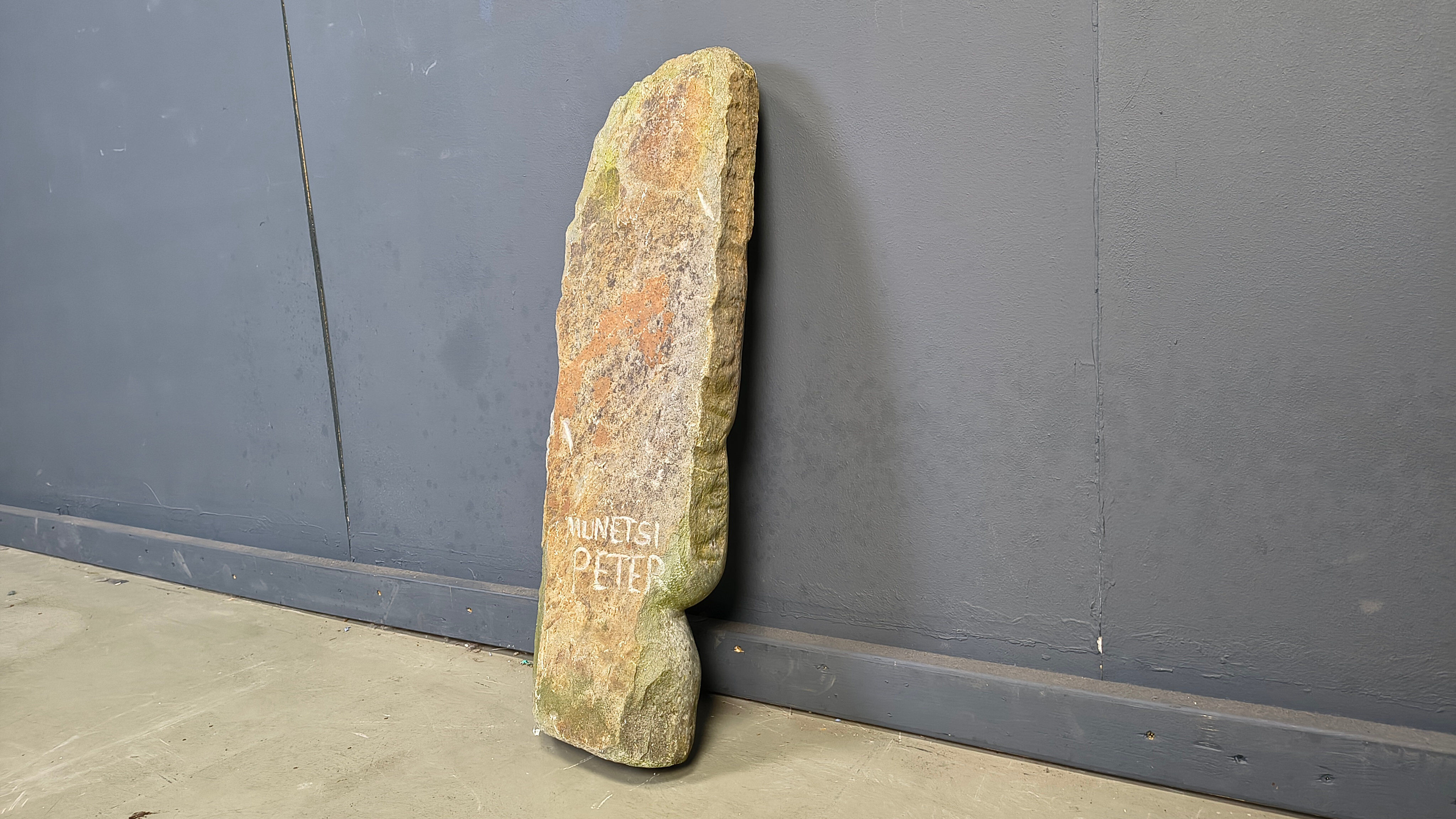 Vintage natural stone sculpture by Peter Munetsi, 1970s