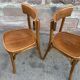 Paire de chaises bistrot bois courbé vintage