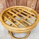 Pouf in rattan and bamboo natural color 70s.