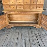 Old display cabinet in raw wood