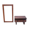 Rosewood mirror with commode, 1960s