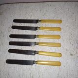 6 couteaux ancien acier et os