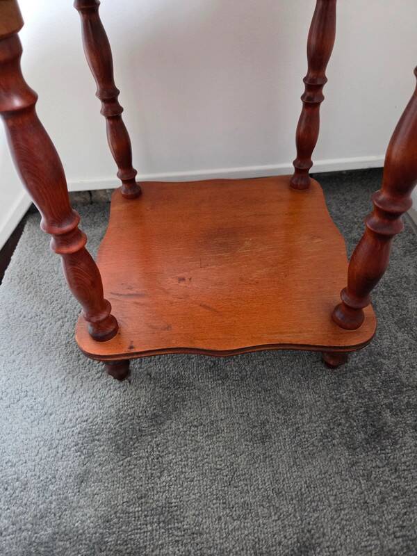 Small vintage wooden side table or bedside table