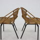 Paire de fauteuils en rotin et en fer par Alan Fuchs, Tchécoslovaquie, années 70