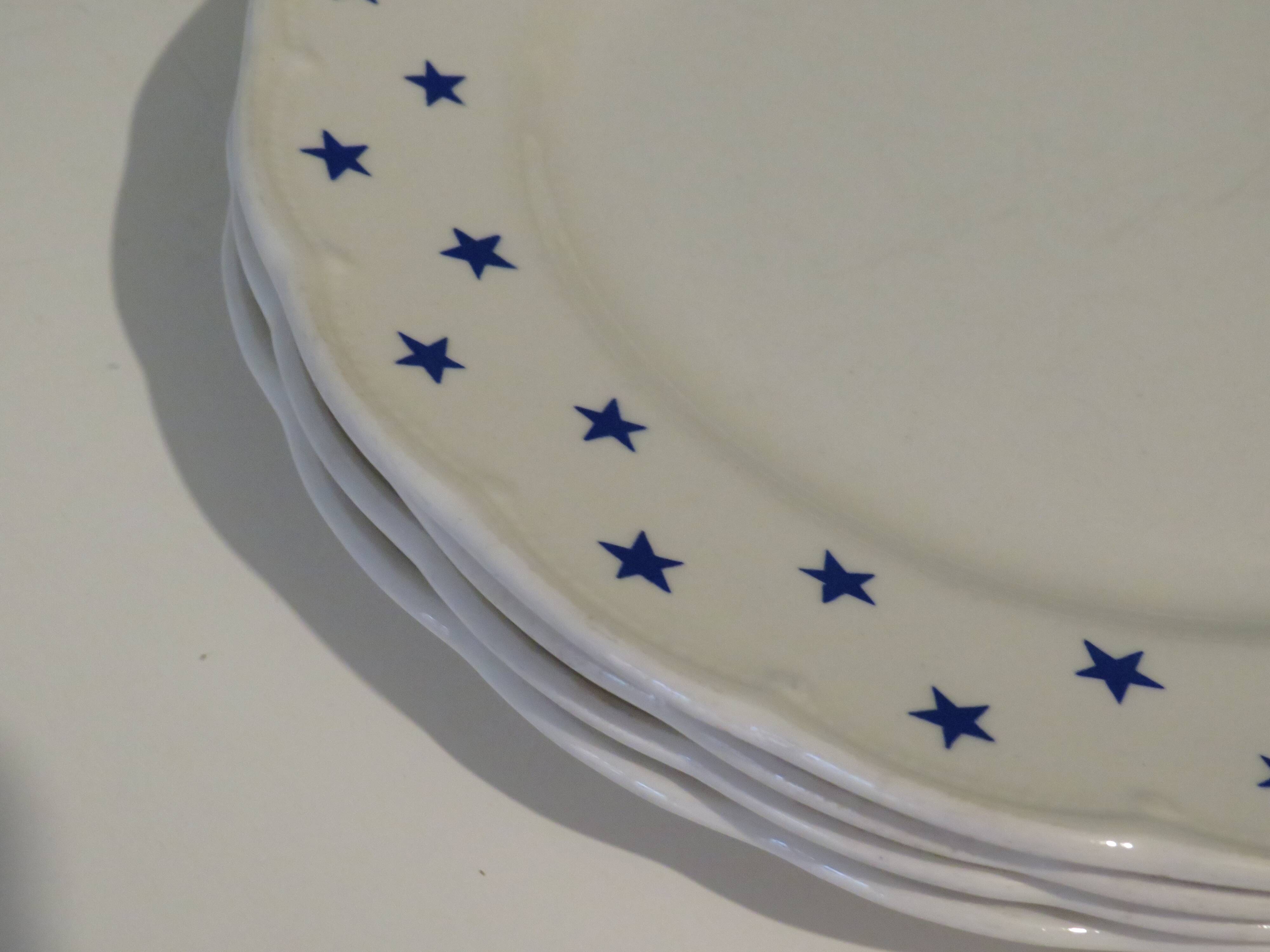 Set of 4 flat plates, Boch la Louvière Belgium 1960s