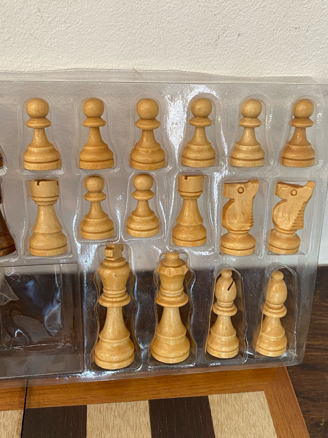 Backgammon and chess game set