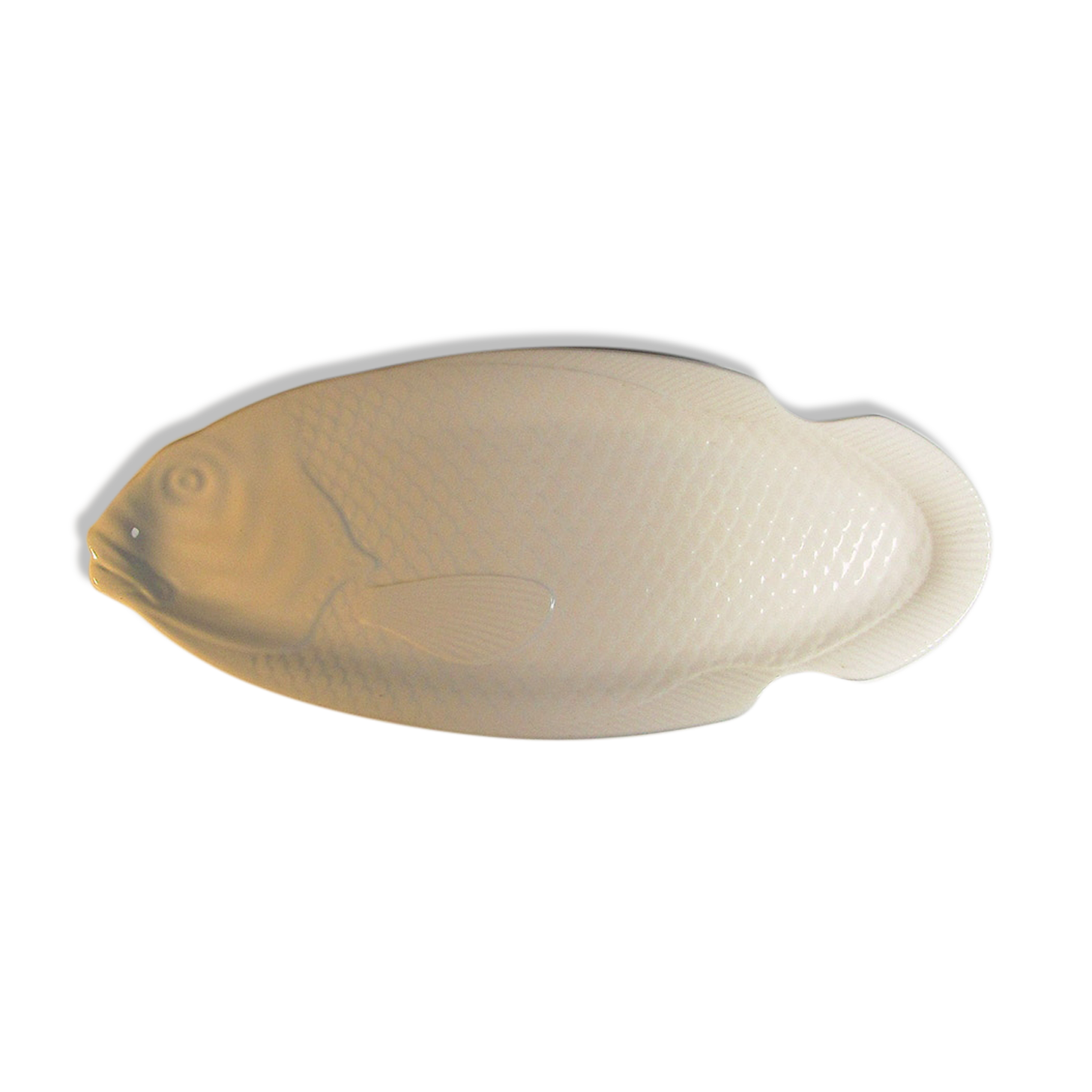 Plat à poisson en faïence de Salins