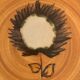 5 plates flat sunflower, Poterie de la Colombe, Vallauris style, 1970