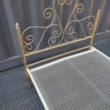 1-seater bed in gilded metal