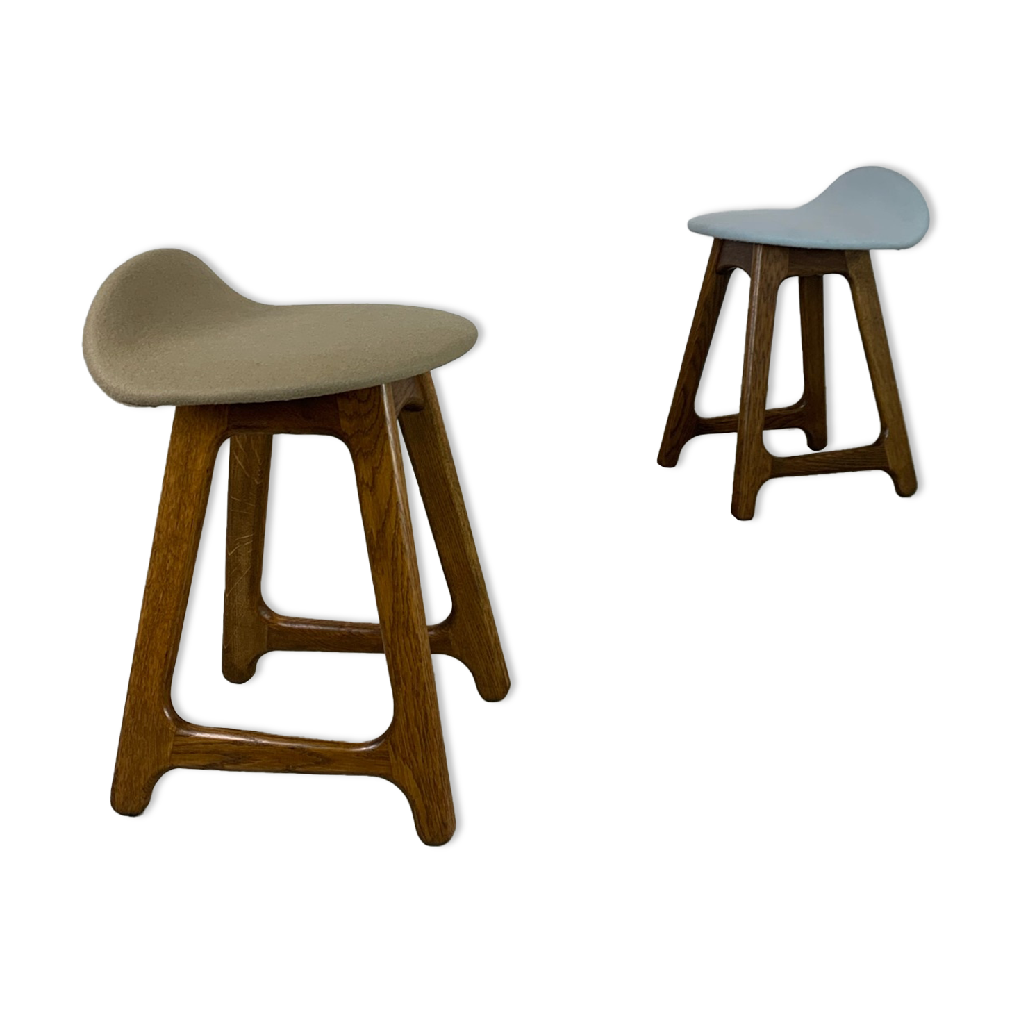 Pair of Danish Stools by Erik Buch for O.D. Mobler 1960s