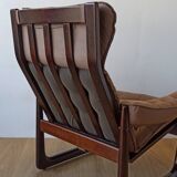 Genega Møbler leather armchair, Denmark, 1960s.