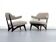 Lounge chairs with new fabric, 1950s, Set of 2